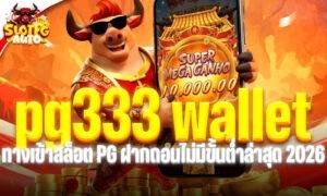pg333 wallet จัดการเครดิตง่ายในบัญชีเดียว